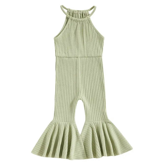 Cleo Ribbed Jumpsuit ~Green