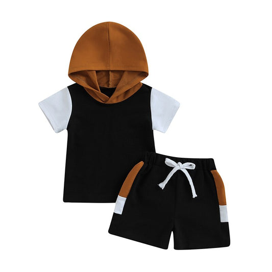 Ombre' Hooded T-shirt Set ~ Black