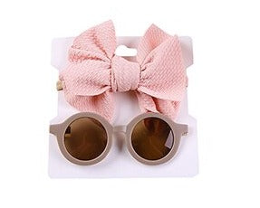 Pink Sunglasses and Headband Set