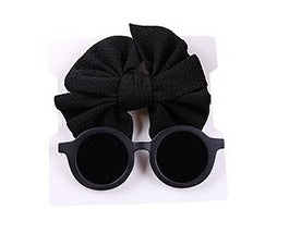 Black Sunglasses and Headband Set