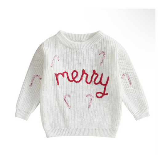 "Merry" Knit Sweater ~ White