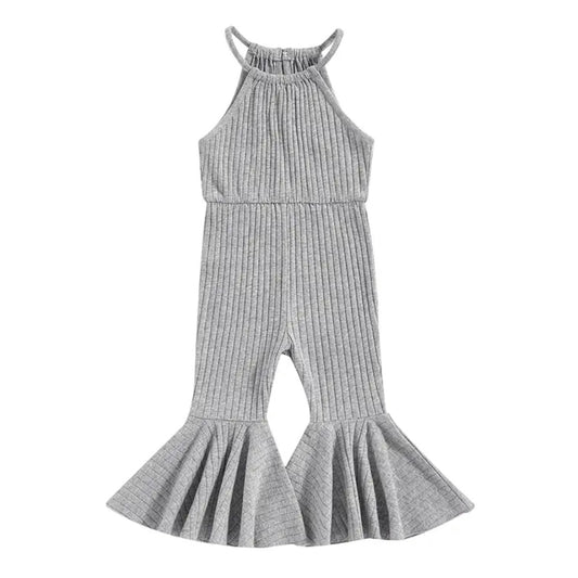 Cleo Ribbed Jumpsuit ~Gray