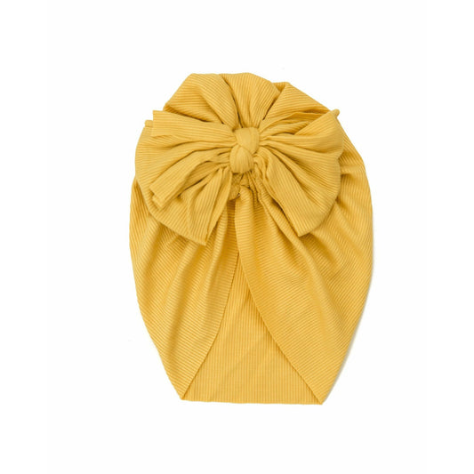 Ribbed Turban Hat ~ Yellow